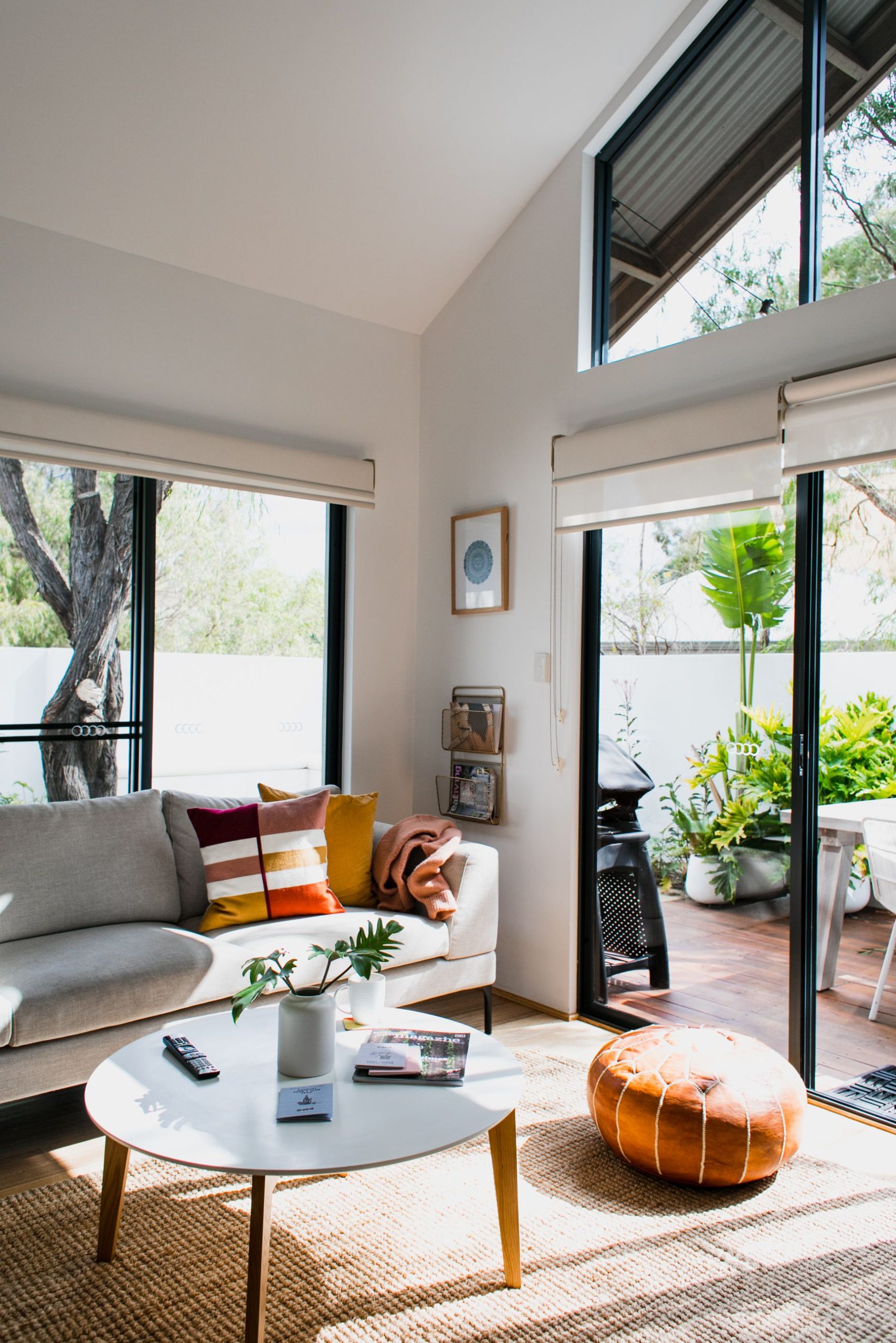 Bright living room after standard house cleaning