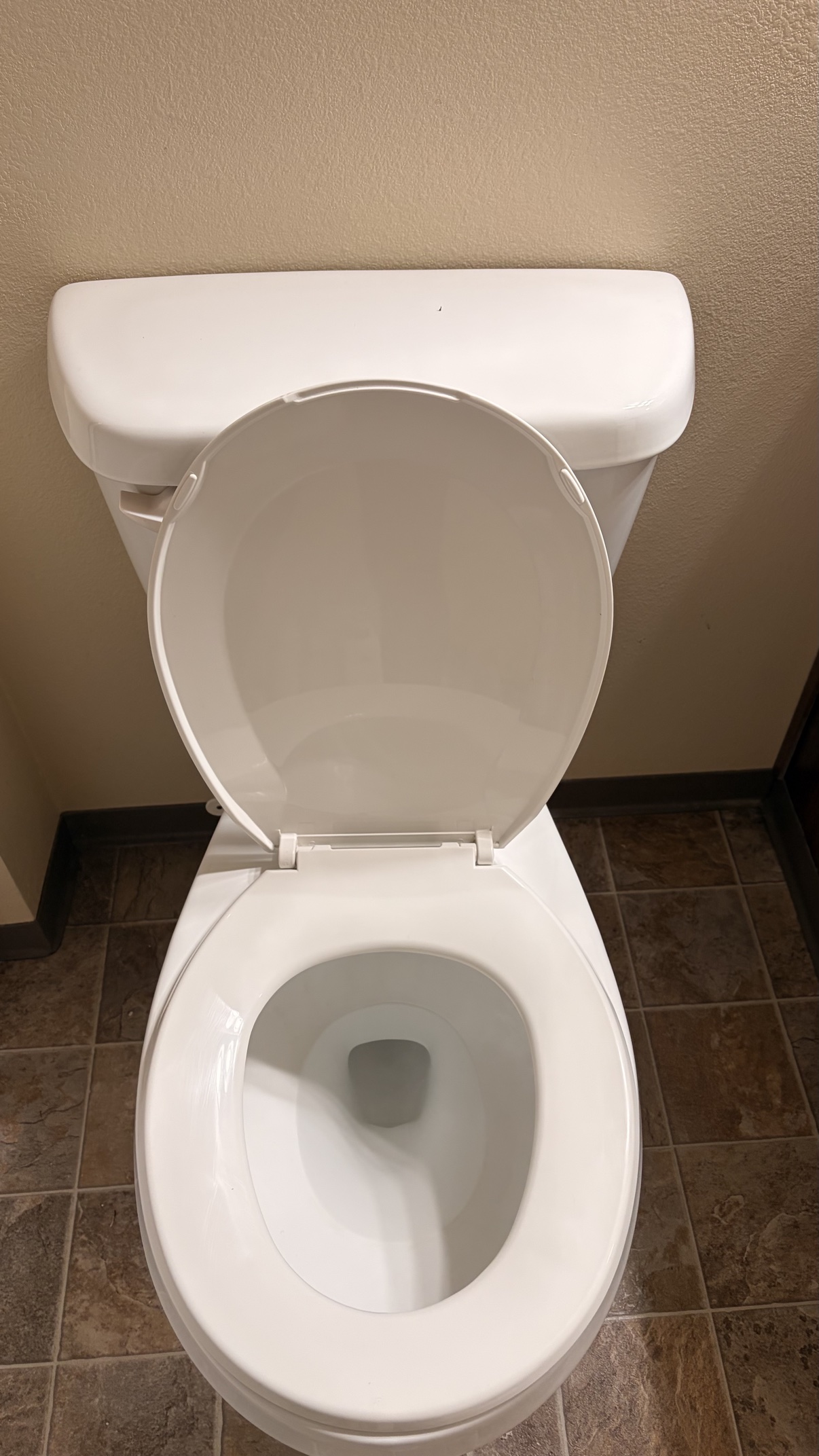 Clean white toilet bowl after cleaning